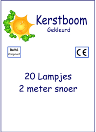 Kerstboomlampjes gekleurd