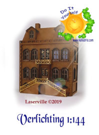 Verlichting 1:144 poppenhuis Laserville