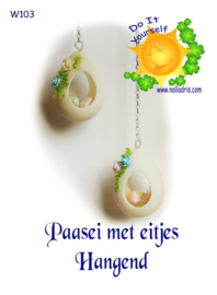 W103 Paasei met eitjes - hangend