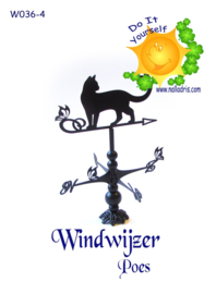 W036-4 DIY Windwijzer Poes