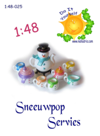 1:48-025 Snowman Tea Set