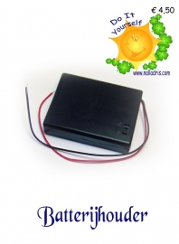 Battery Holder with switch, 4 x AAA