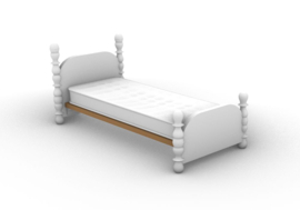 1:48-043 Bed (single) with mattress