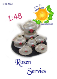 1:48-023 Roses Tea Set