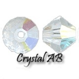 MC Bead Rondell 3mm Crystal AB - 50
