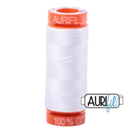 Aurifil Mako50 #2024 White  - 200 meter