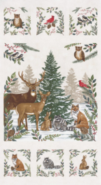 Panel Woodland Winter Snowy White 56099 11