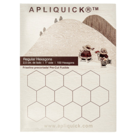 Apliquick precut hexagon 1 " || 2.5 cm. - 100 stuks
