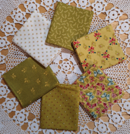 Stoffenpakket Back and Forth groen || fat quarter