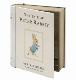 Blik in boekvorm van Peter Rabbit klein