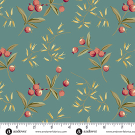 "Dahlia" fabric by Edyta Sitar  ||  Coralberry