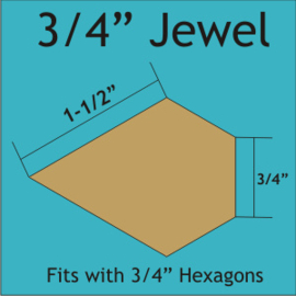 3/4" inch jewels papieren mallen