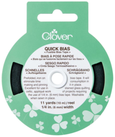 Clover quick bias plakbaar biasband zwart