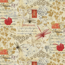 TEXT AND FLORAL FLEUR-CD3182