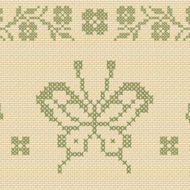Marcus Fabrics ||  Kathleen's Story - panel Sage