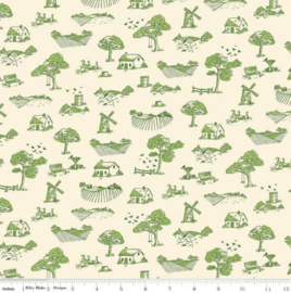 Virginia Rose Toile || Green