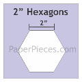 hexagon mallen 2 " inch