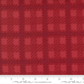 Quiltstof rode Flanel geblokt  49146 12F