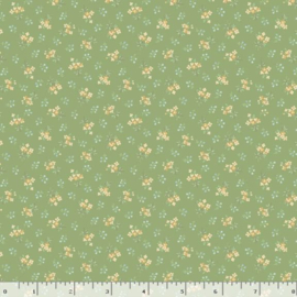 Quiltstof groen met bloemetjes R210874 - 0114 GREEN