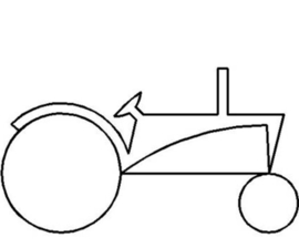 Quiltsjabloon || trekker/tractor