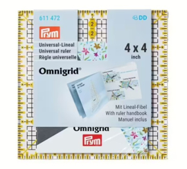Prym universele vierkante quilt liniaal  4 x 4 inch ||  611 472