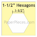 hexagon mallen 1 - 1/2 " inch