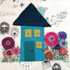 Wonderfil || Pre-cut wool kits by Wendy Williams - little house blue