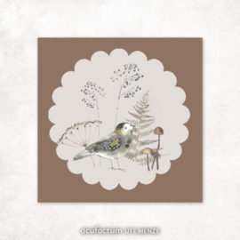 Acufactum || label met vogel en varen