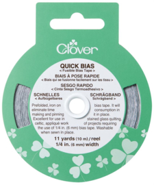 Clover quick bias zilverkleur plakbaar biasband