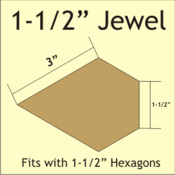 1.5" inch jewels papieren mallen
