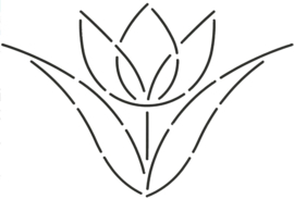 Quiltsjabloon || Single Tulip