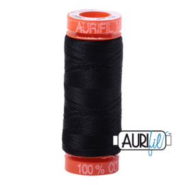 Aurifil Mako50 #2692 Black zwart - 200 meter