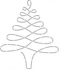Quiltsjabloon || kerstboom