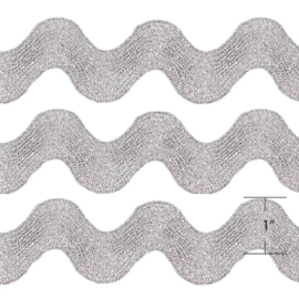 Devonstone || Ric Rac band/zigzagband - metallic zilver