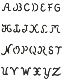 Quiltsjabloon || letters van het alfabet