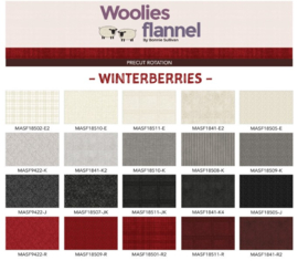 FQ-MASWOF- WINTERBERRIES- fatquarter bundel/precut
