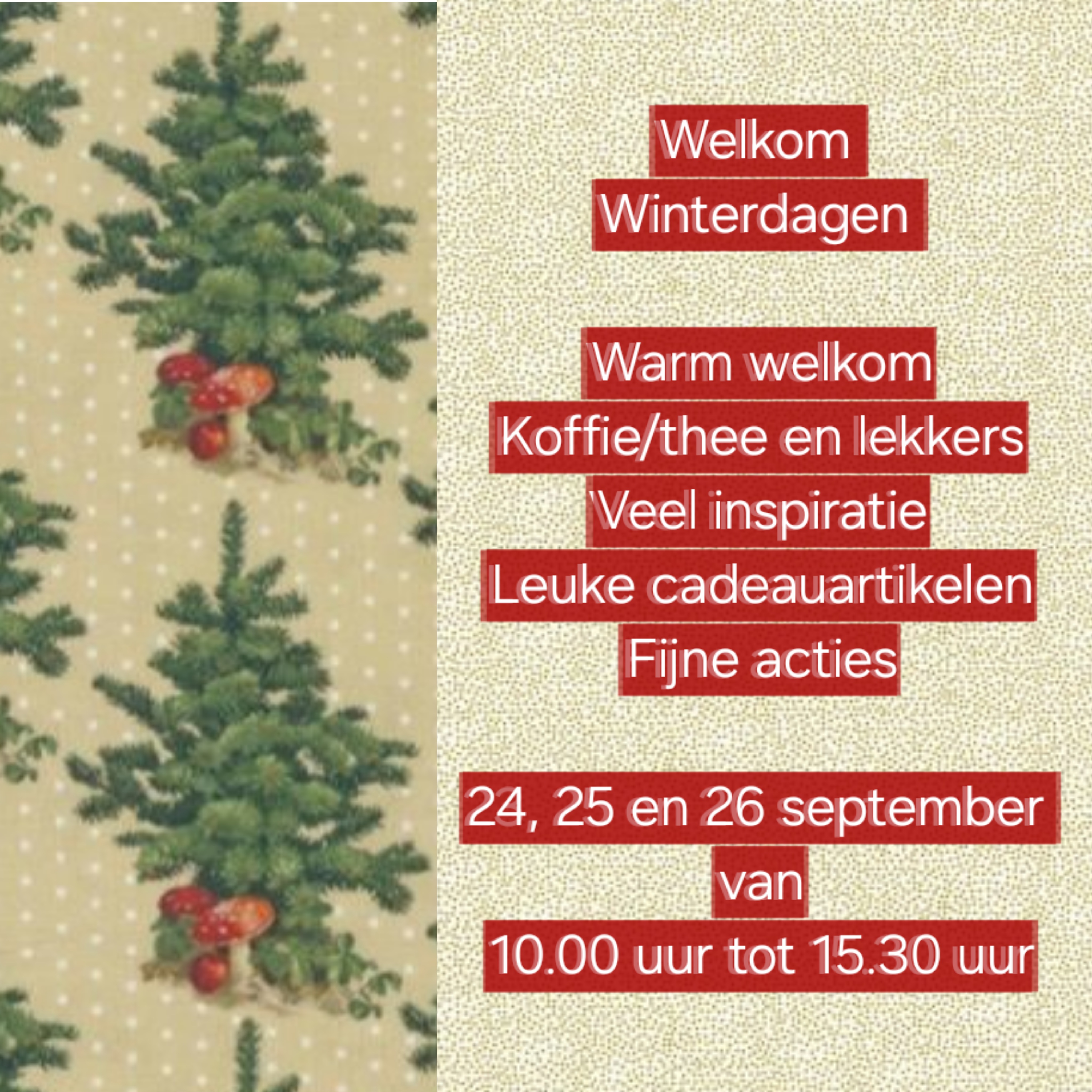 Welkom Winterdagen 24, 25 en 26 september 2025