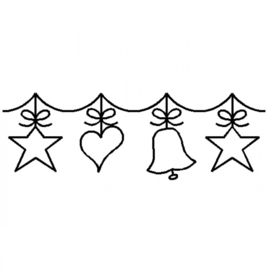 Quiltsjabloon met Kerstslinger