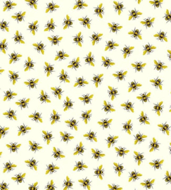 QUEEN BEE TINY GOLD HONEYBEES CD-1357 CREAM