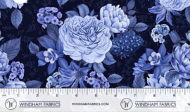Windham Fabrics || Blooming Blues -  Delft blue