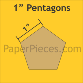 Paper pieces 1 inch pentagon || PEN100