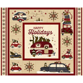 Quilt panel Kerst Buttermilk Winter 2281P 33 by Stacy West