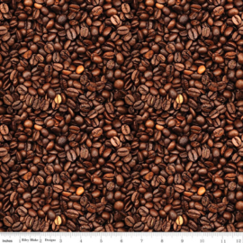 Riley Blake || Coffee Time - Coffee Beans Brown