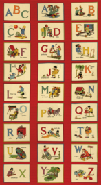 Stof panel met alfabet