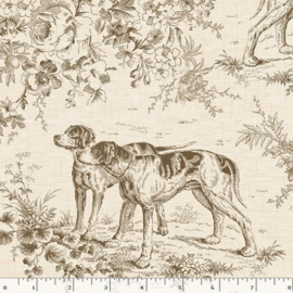 Marcus Fabrics || Hound Toile  R522024D  CREAM