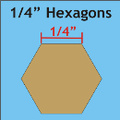 hexagon mallen 1/4 " inch