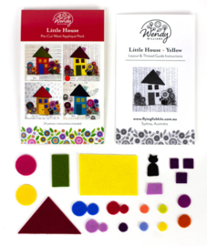 Wonderfil || Pre-cut wool kits by Wendy Williams - little house yellow