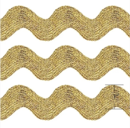 Devonstone || Ric Rac band/zigzagband - metallic goud