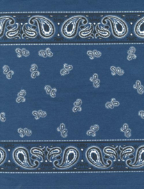 Boerenzakdoekenstof || 16" Classic Retro Navy Bandana 920 298 Moda Toweling#1
