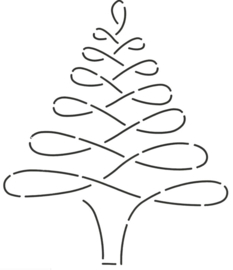 Quiltsjabloon || kerstboom